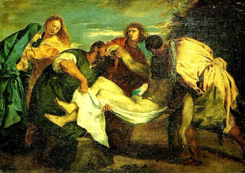 Eugene Delacroix la mise au tombeau oil painting image